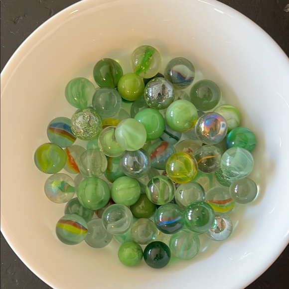 Accents | Vintage Marbles Shades Of Green | Poshmark